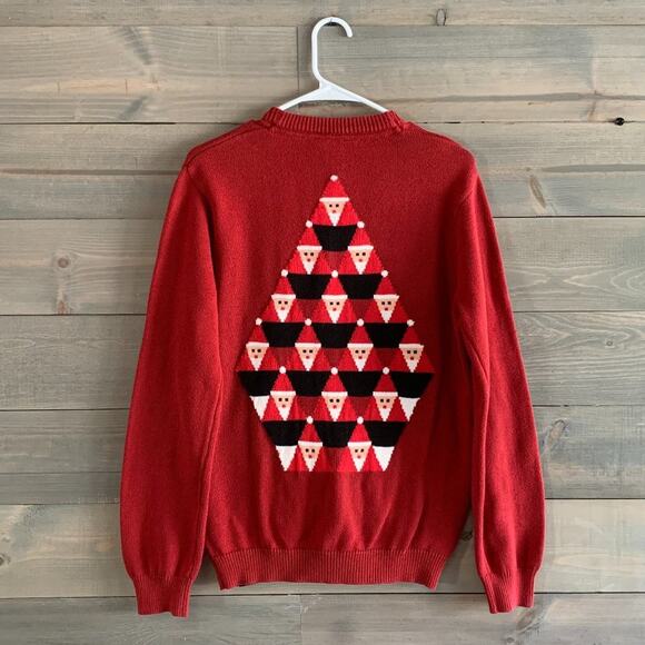 VOLCOM | Santastone Red Graphic Cardigan Size Small Christmas Holiday Cotton - Picture 8 of 9